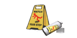 Graffiti "Watch Your Step"