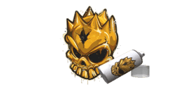Graffiti "Gold Skull"